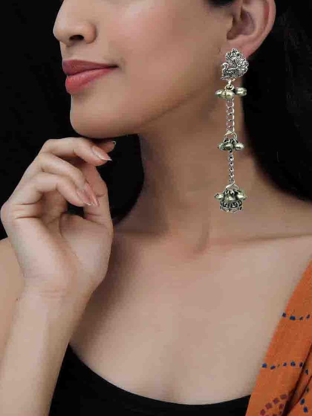 Gurjari Jewellers Peacoke Tops with Turquoise Earring