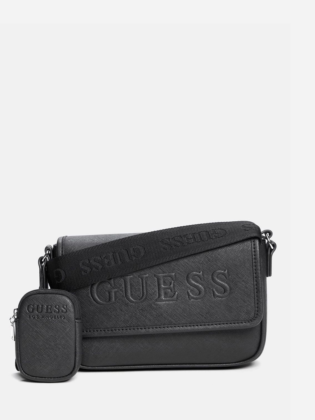 GUESS Women Textured Crossbody Sling Bag with Pouch