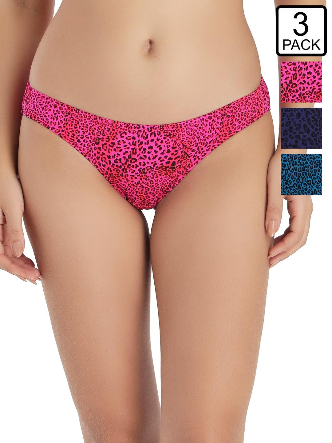 Selfcare Womens Mid Rise Super Soft Nylon Lycra Printed Bikini Brief-SN3791