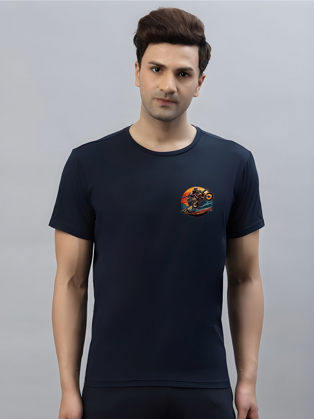 CASUALBUD Graphic Printed Round Neck Badminton Tshirt