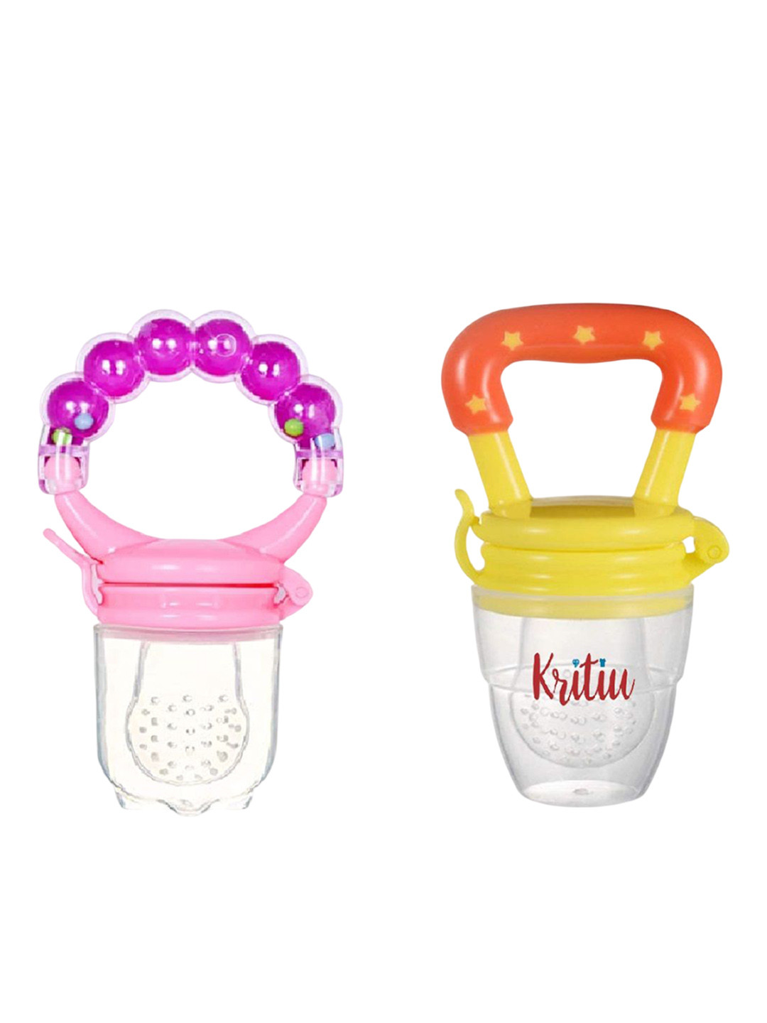 Kritiu Set Of 2 Rattel Silicone Food & Fruit Nibbler