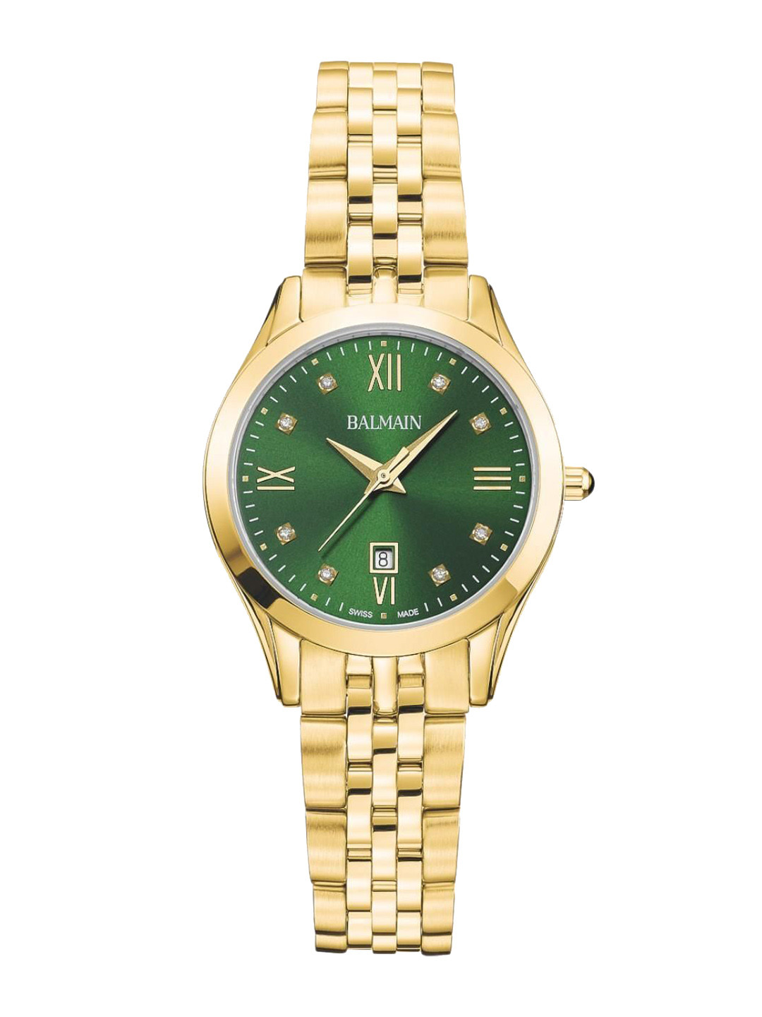 Balmain Women Embellished Dial &l Bracelet Style Straps Analogue Watch B41103175