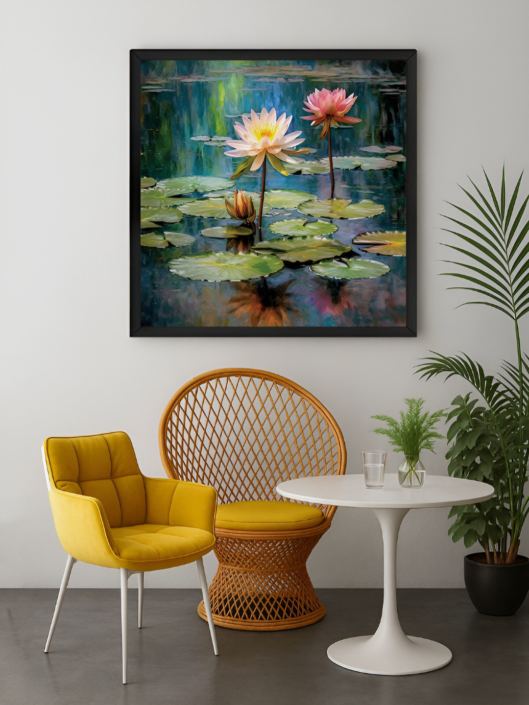 999Store Green & Blue Floral Canvas Wall Art