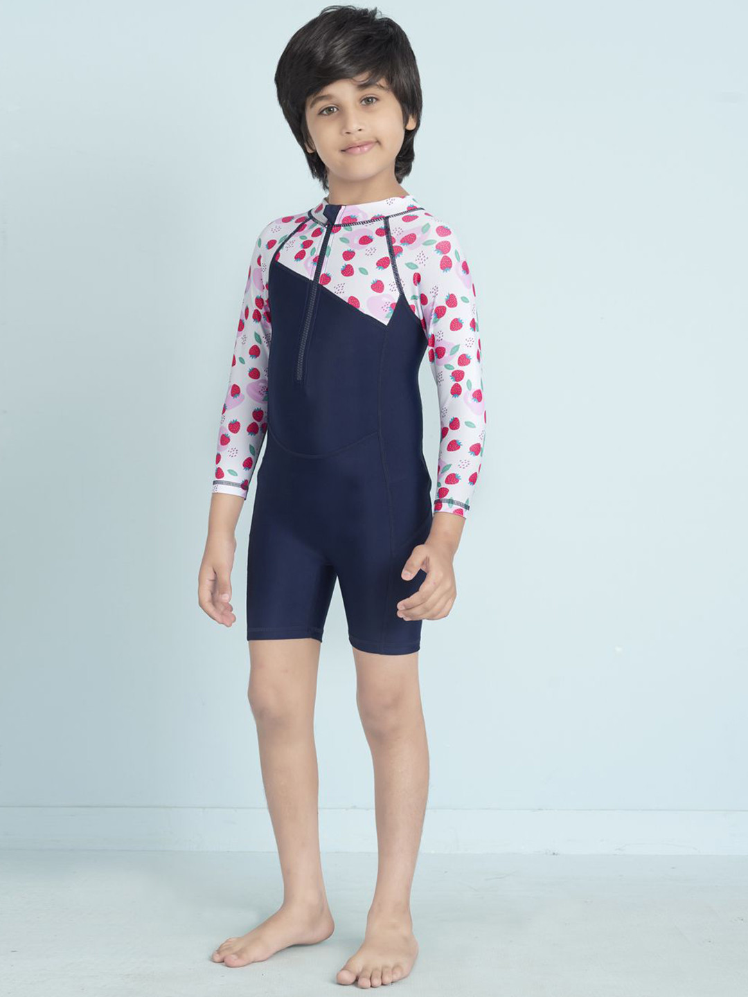 BAESD Girls Abstract Printed Swim Suit With Goggles