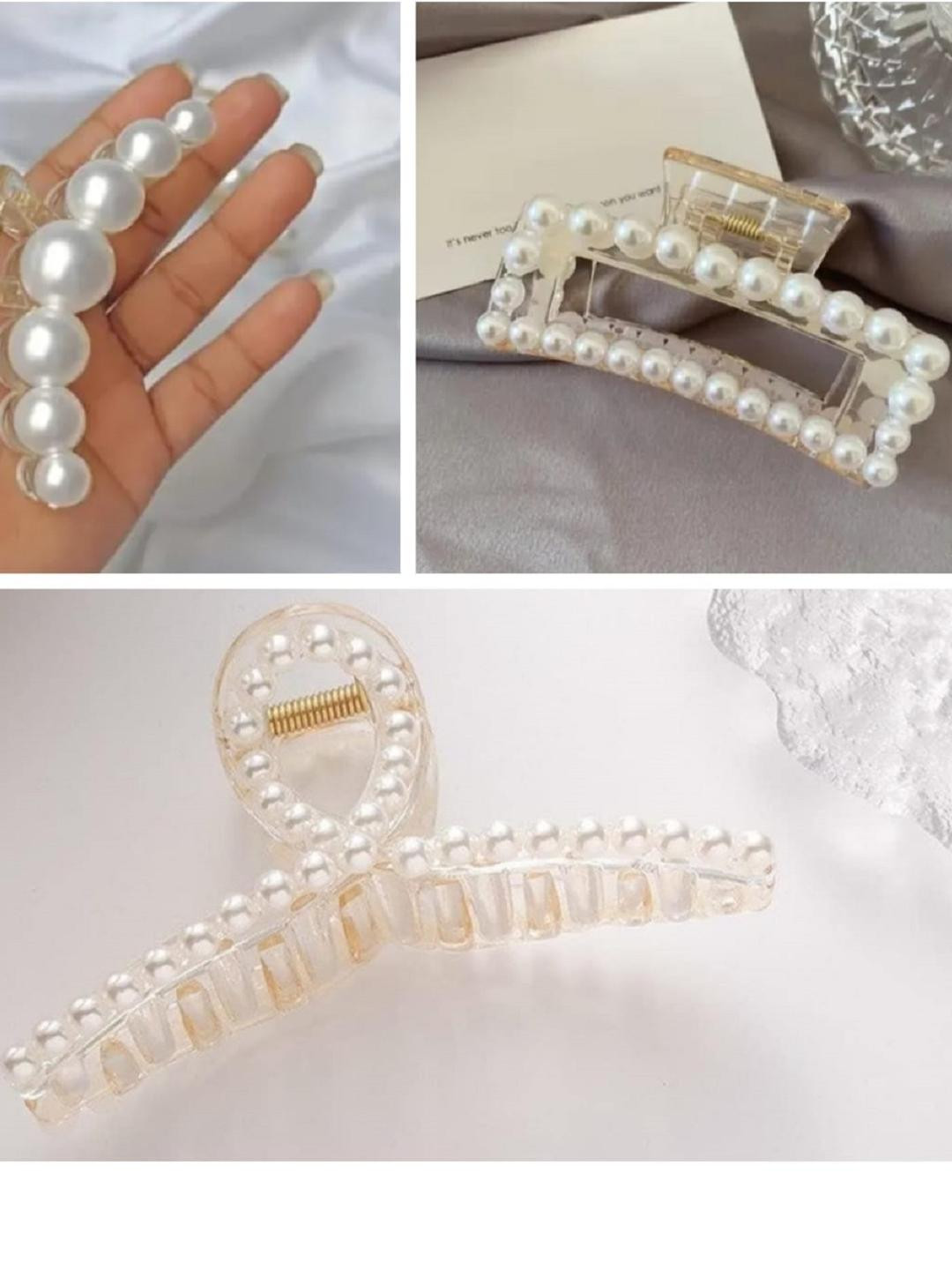Set of 3 Pearl Claw for Women