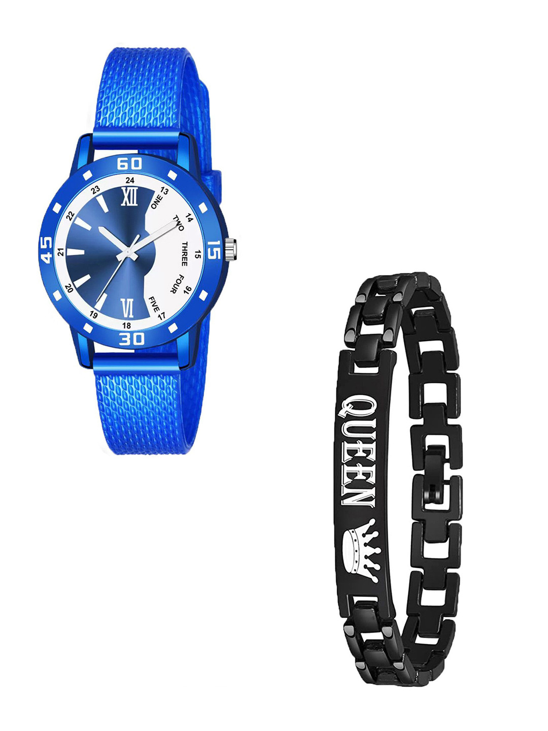 CSAMON Women Blue Analogue Watch & Bracelet Set C1002 BLU Aeivyo S W QBLK Breclect