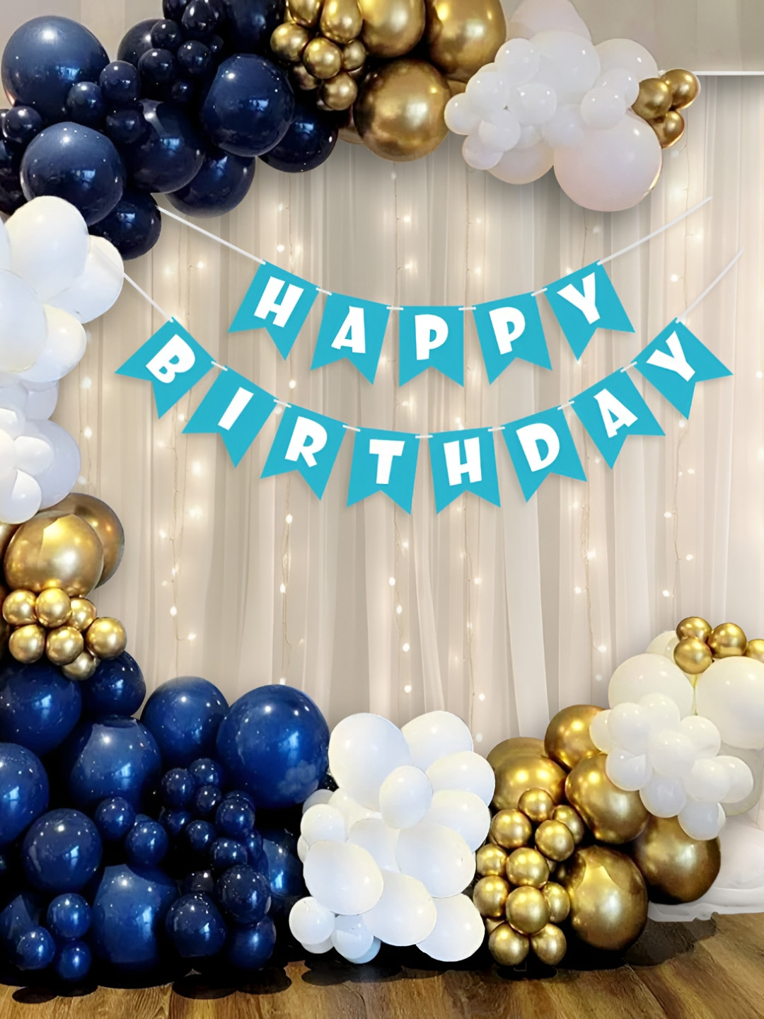 Special You Navy Blue & White 45 Pieces Birthday Decors