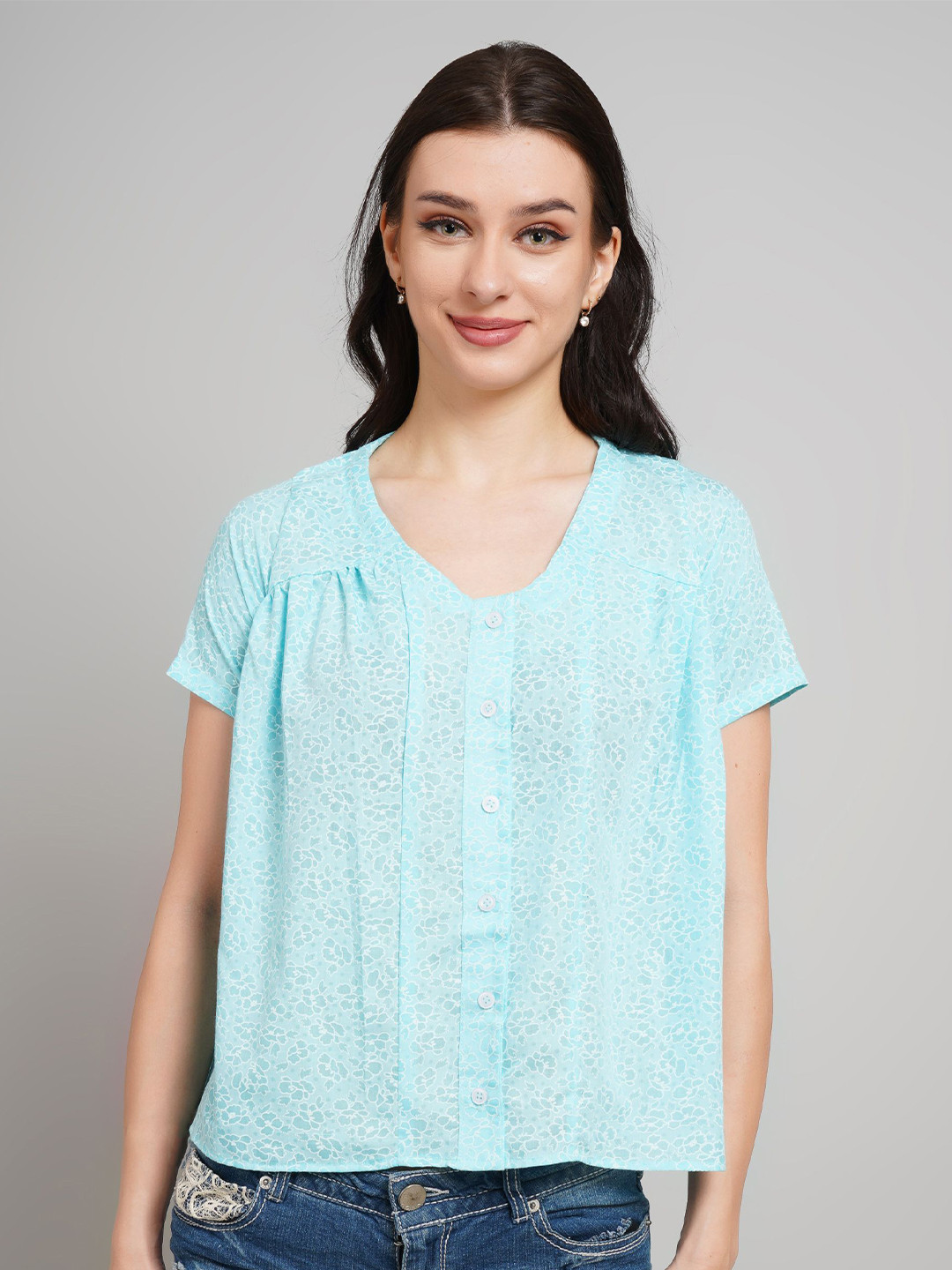 Gora Glama Women Comfort Floral Printed Casual Shirt