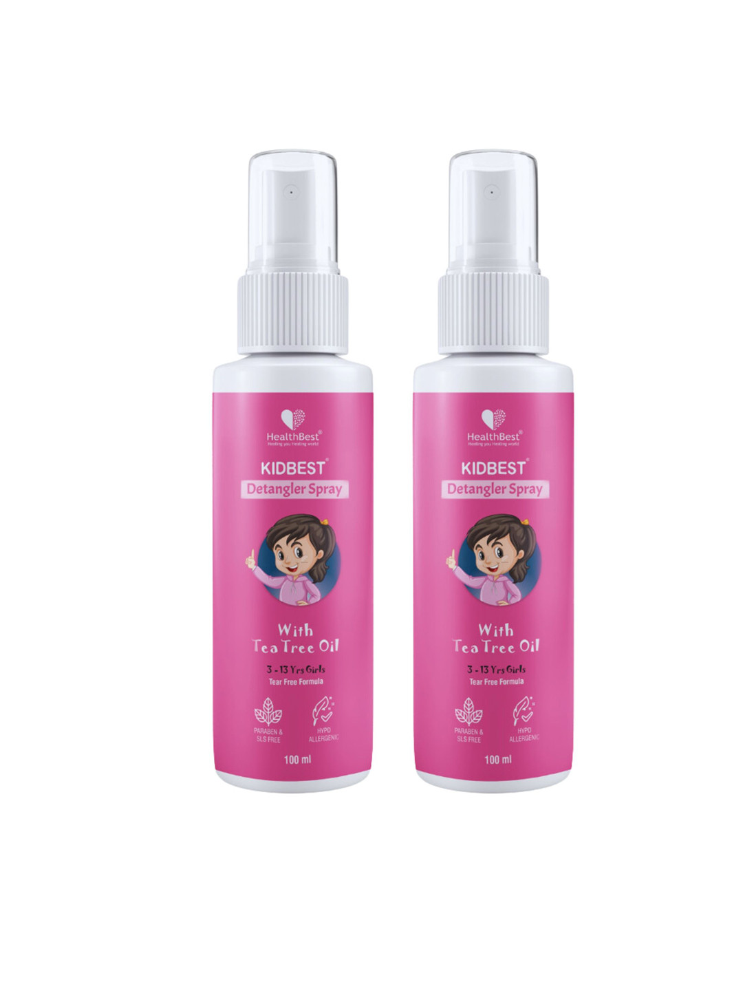 HealthBest Set Of 2 Kidbest Detangler Spray- 100 ml Each