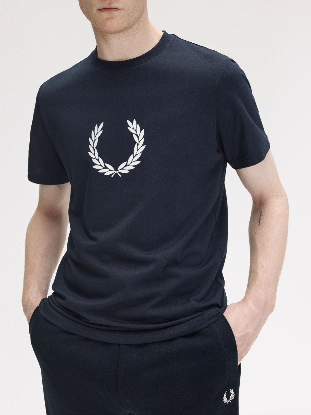 Fred Perry Men Graphic Printed Round Neck Cotton T-shirt