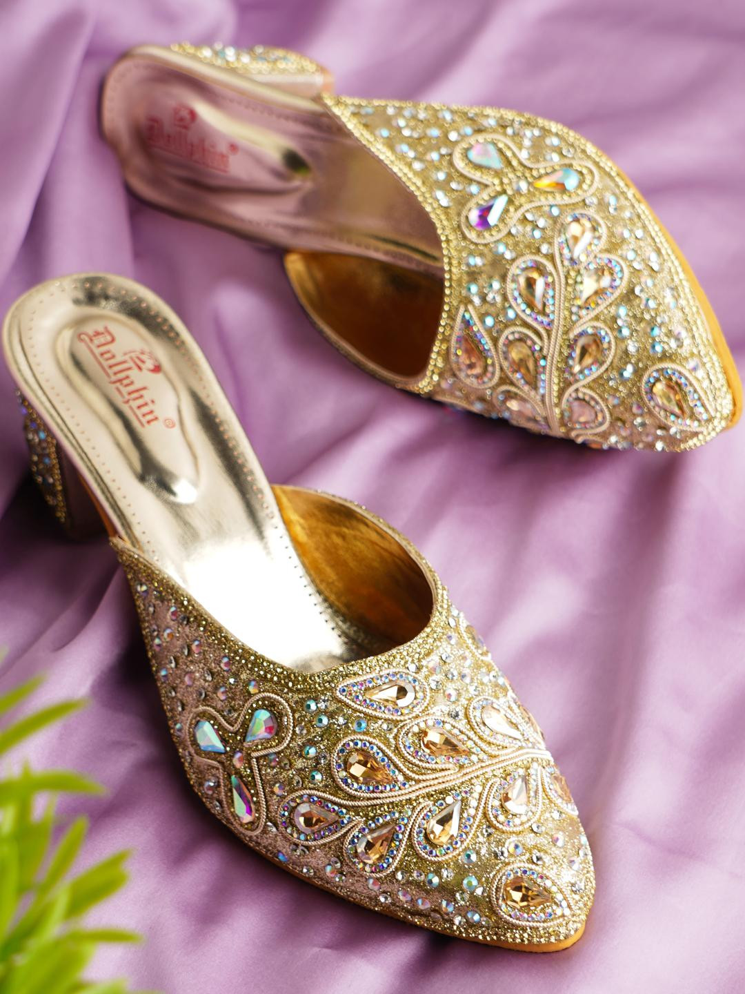 Dollphin Women Gold Heels