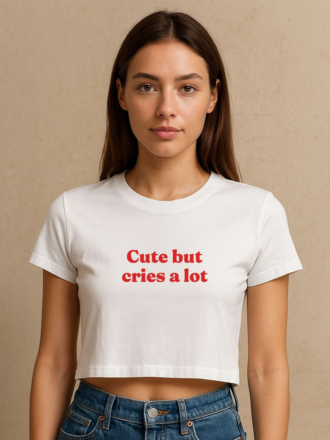 Art By Ritik Women Typography Printed Cotton Crop Top