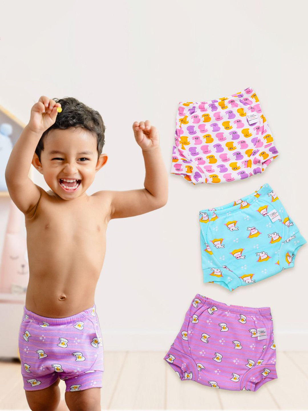 SuperBottoms Set Of 3 Padded Underwear For Potty Training & Mess-Free Diaper
