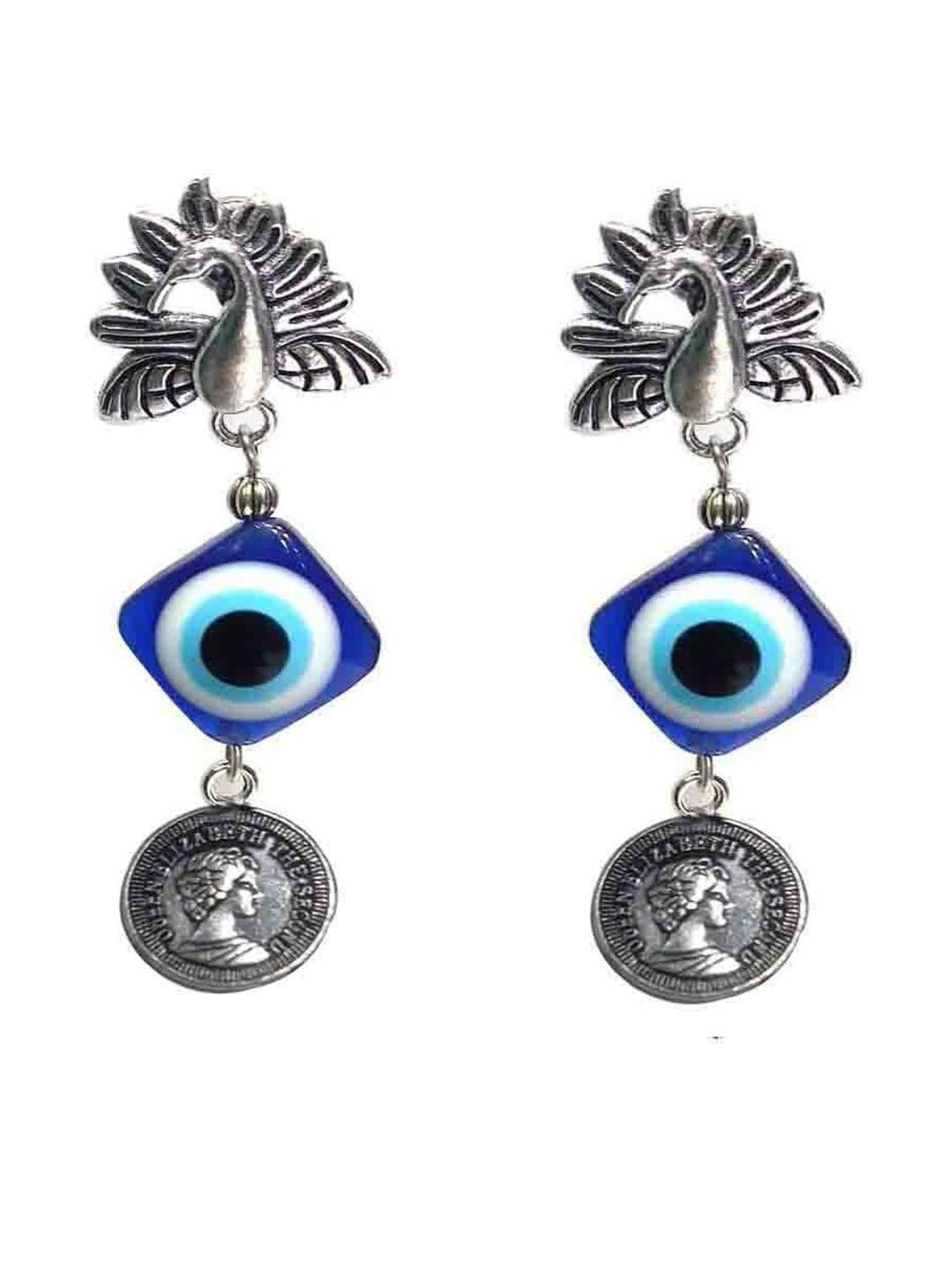 Gurjari Jewellers Tops + Evil Eye + COIN Brass Drops & Danglers