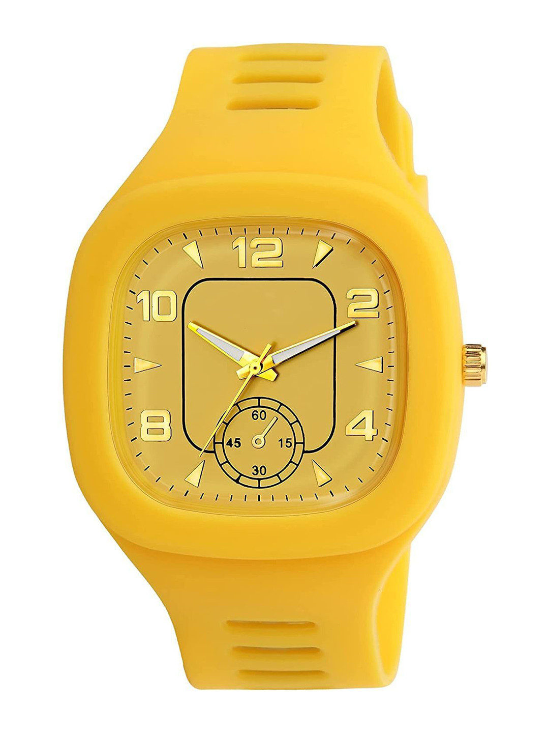 CSAMON Unisex Dial & Bracelet Style Straps Analogue Watch Csamon_31_Yellow_Single Round