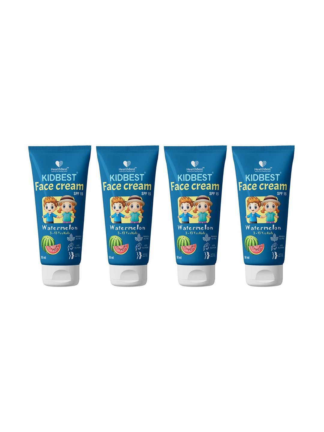 HealthBest Set Of 4 Kidbest SPF 15 Face Cream - 50 ml Each