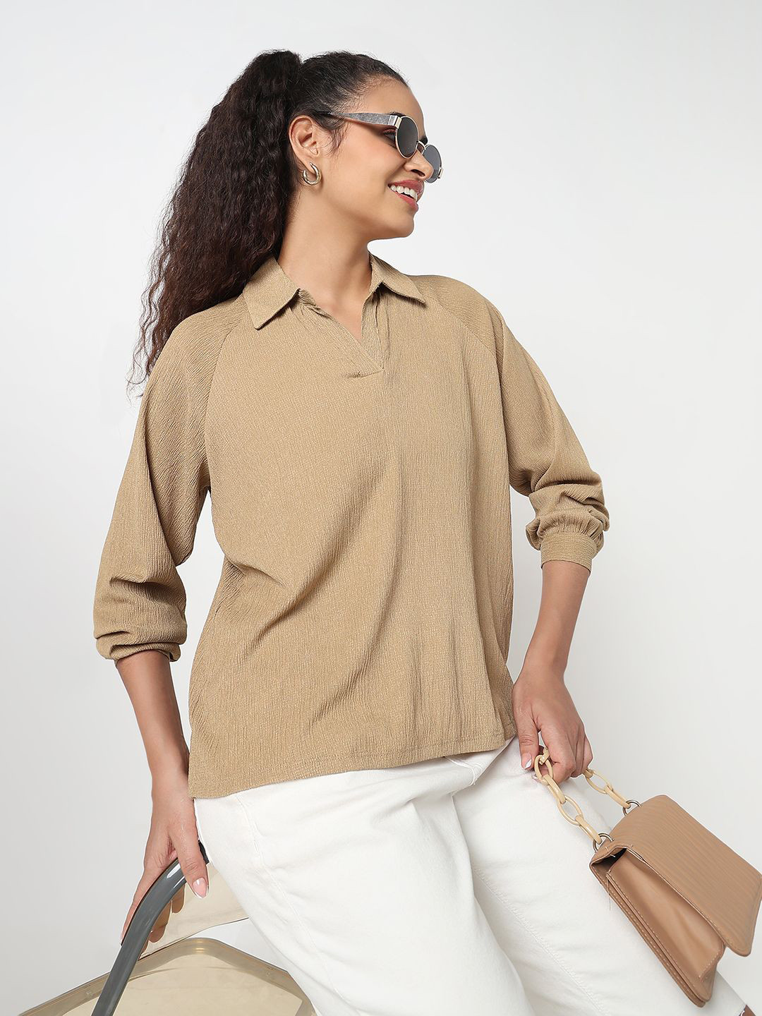 R&B Shirt Women Style Self Design Top