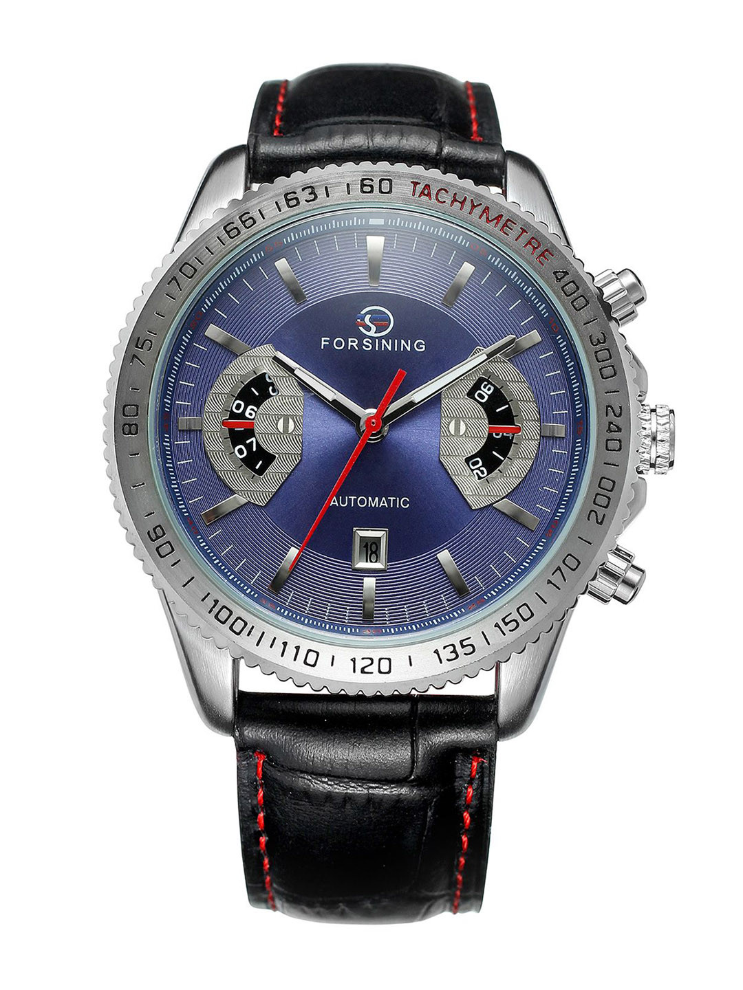 FORSINING Men Automatic Tourbillon Watch with Genuine Leather Strap & Date