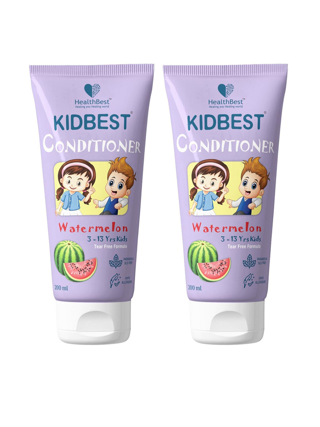 HealthBest Set Of 2 Kidbest Conditioner With Tea Tree - 200 ml Each