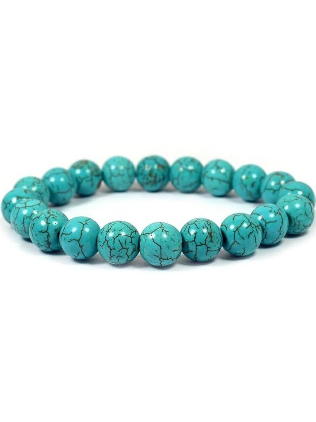 Gems Guru Turquoise Healing Ceramic Crystal Bracelet