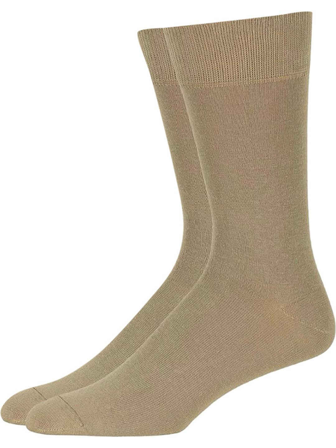 MUKHAKSH Kids Lycra School Beige Calf Length Socks