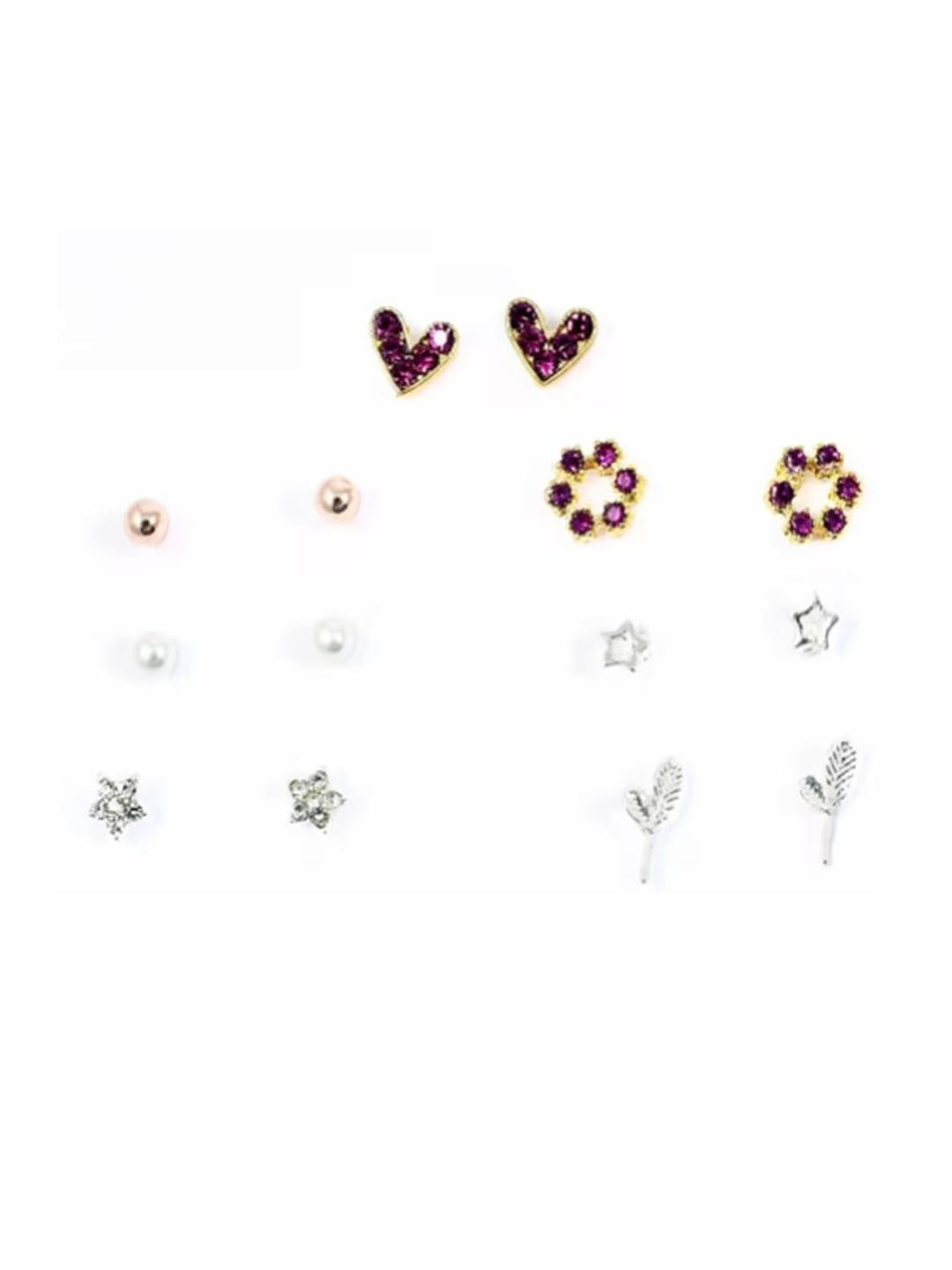 TheVineGirl Earrings For Women CZ Heart Stud Earrings For Women Girls Elegant Earrings Set