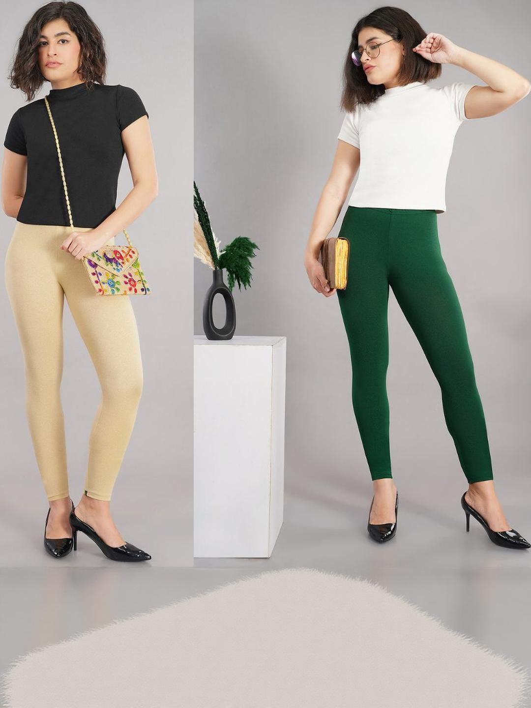 Avaasa Buy Shruthi Pack of 2 Women Ankle Length Leggings