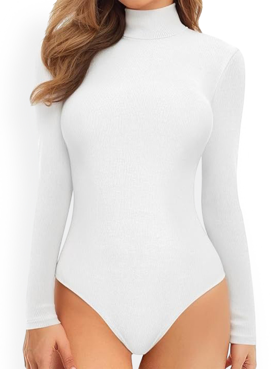 ZEROZABAR High-Neck Ribbed Bodysuit