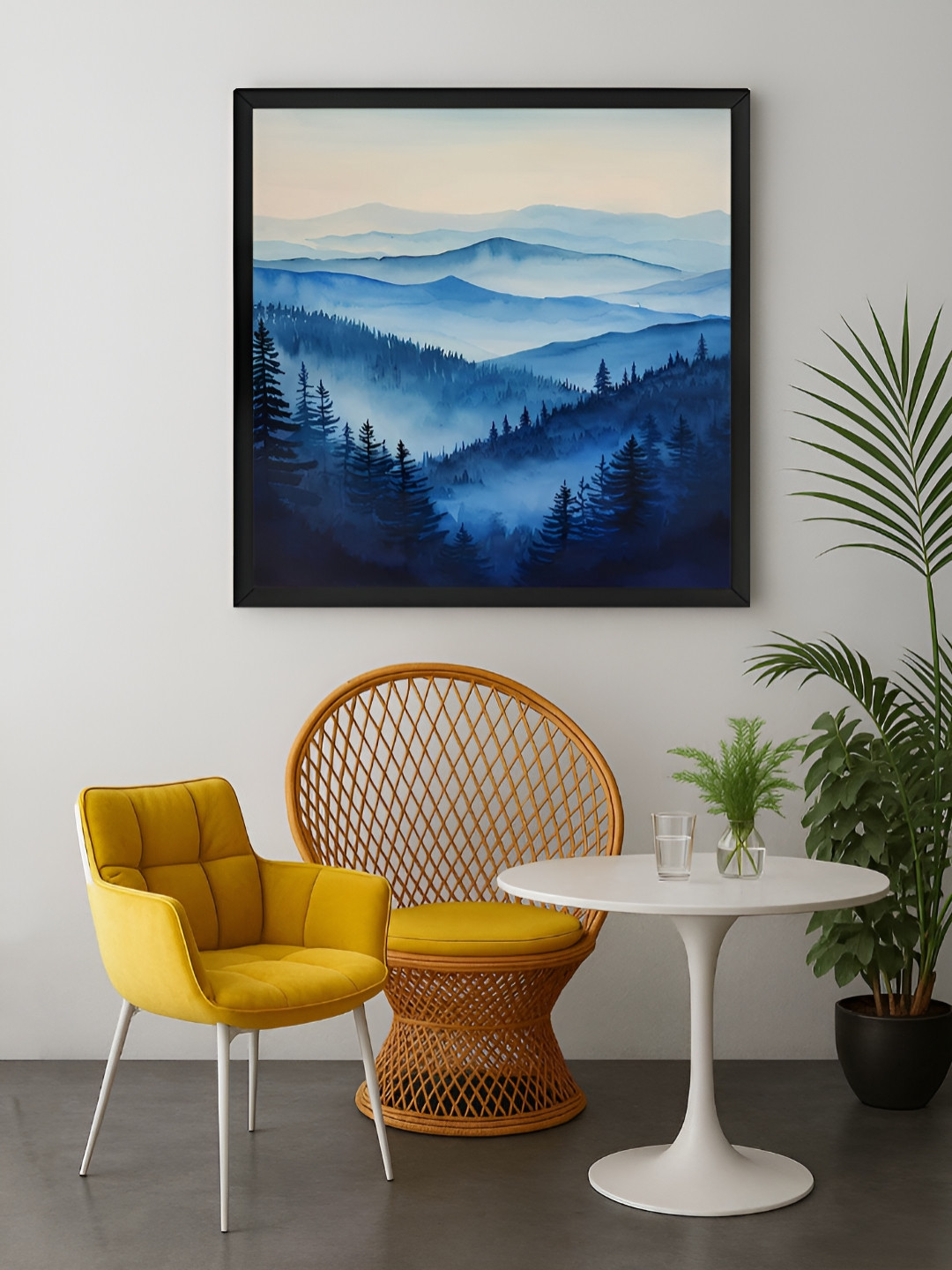 999Store Blue & Black 1 Piece Nature Forest Canvas Wall Art
