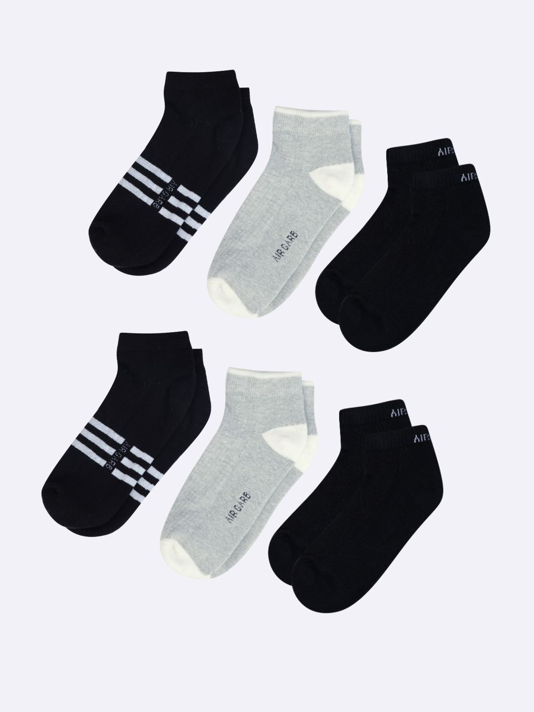 AIR GARB Unisex Pack Of 6 Cotton Stylish Low Ankle Length Socks