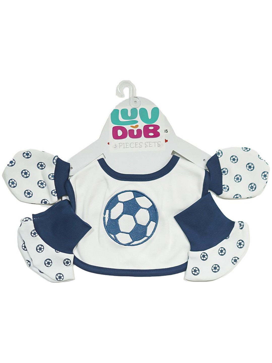 LUV-DUB Infants Kids Pure CottonBib With Mittens & Booties
