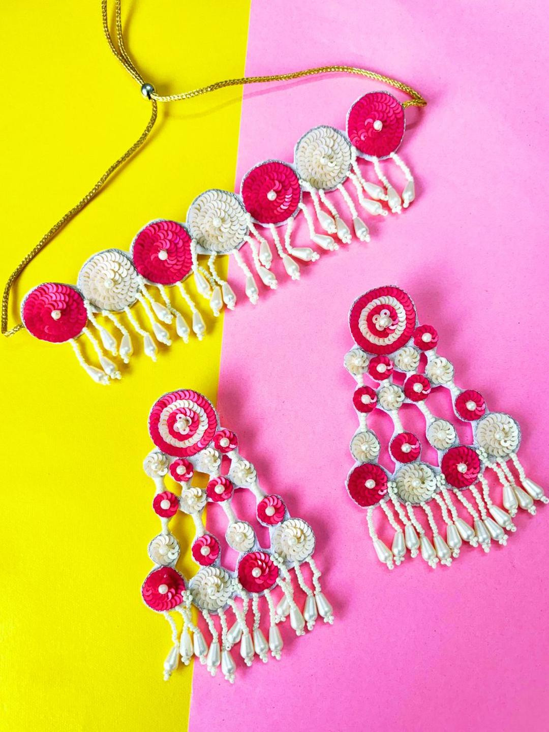 Tipsy closet Women Pink Jewellery Set