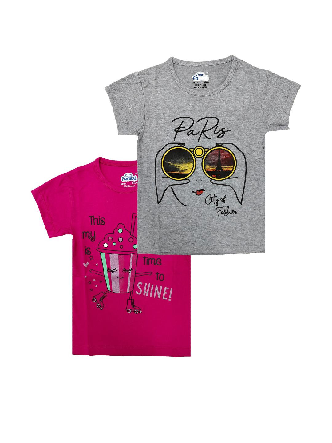 Little funky Girls Multi Tshirts