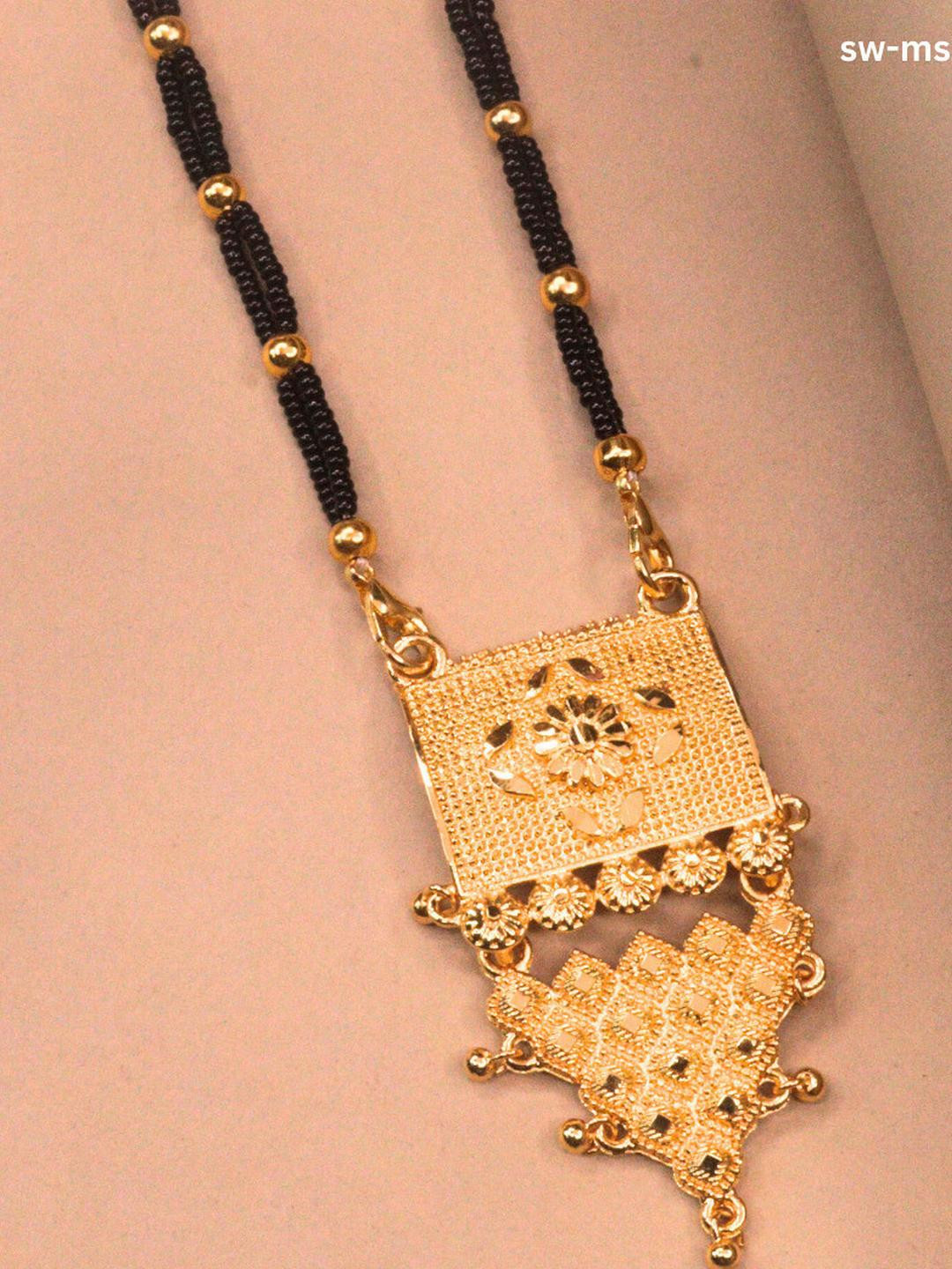 Jewelry Miguel Gold-Plated Artificial Beads studded Mangalsutra