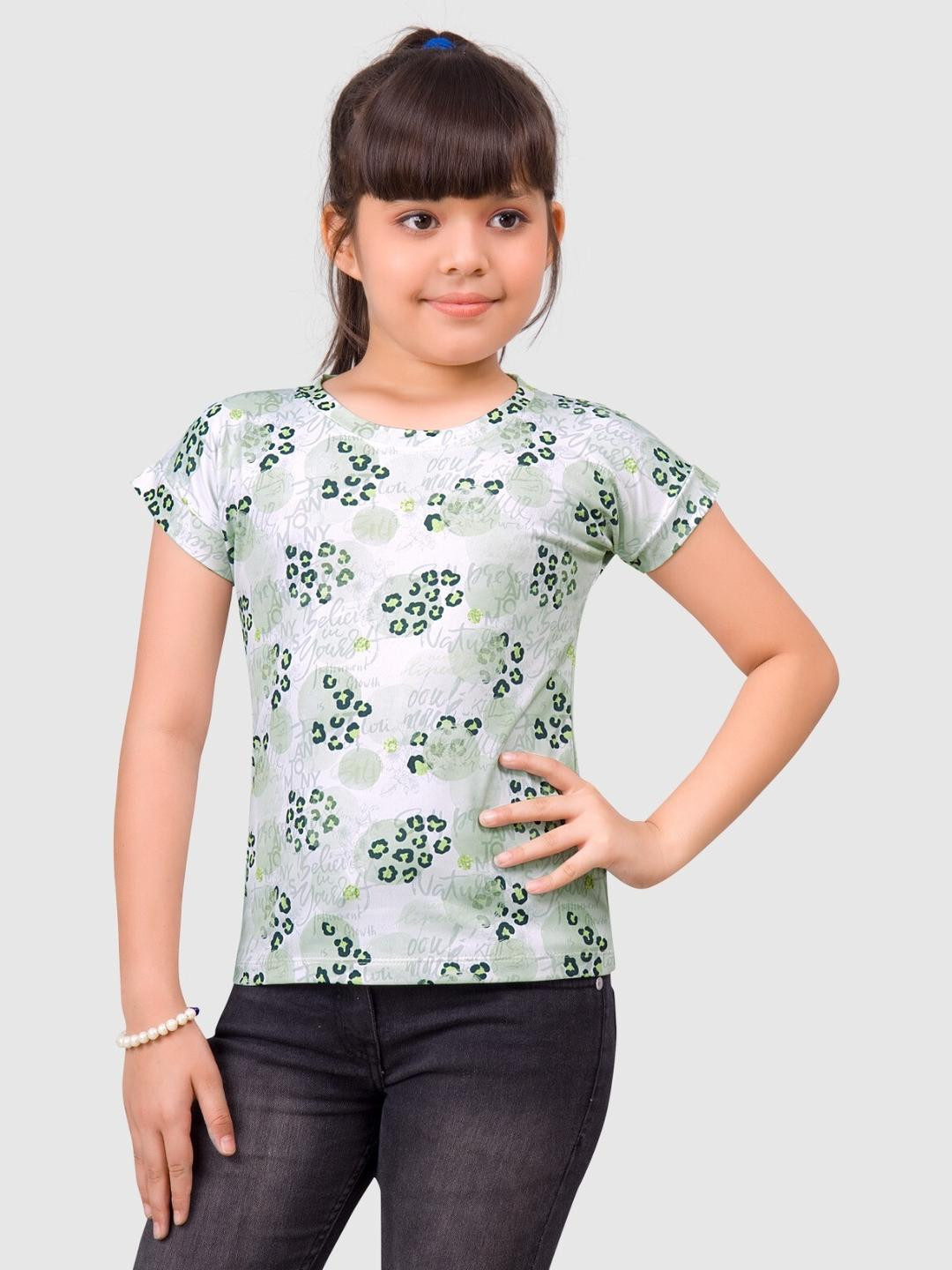 Little funky Girls Green Tshirts