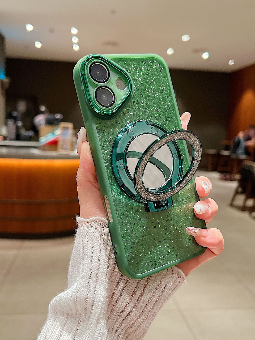 Luxury Kase Quirky iPhone 16 Plus Magnetic Stand Shockproof Back Case