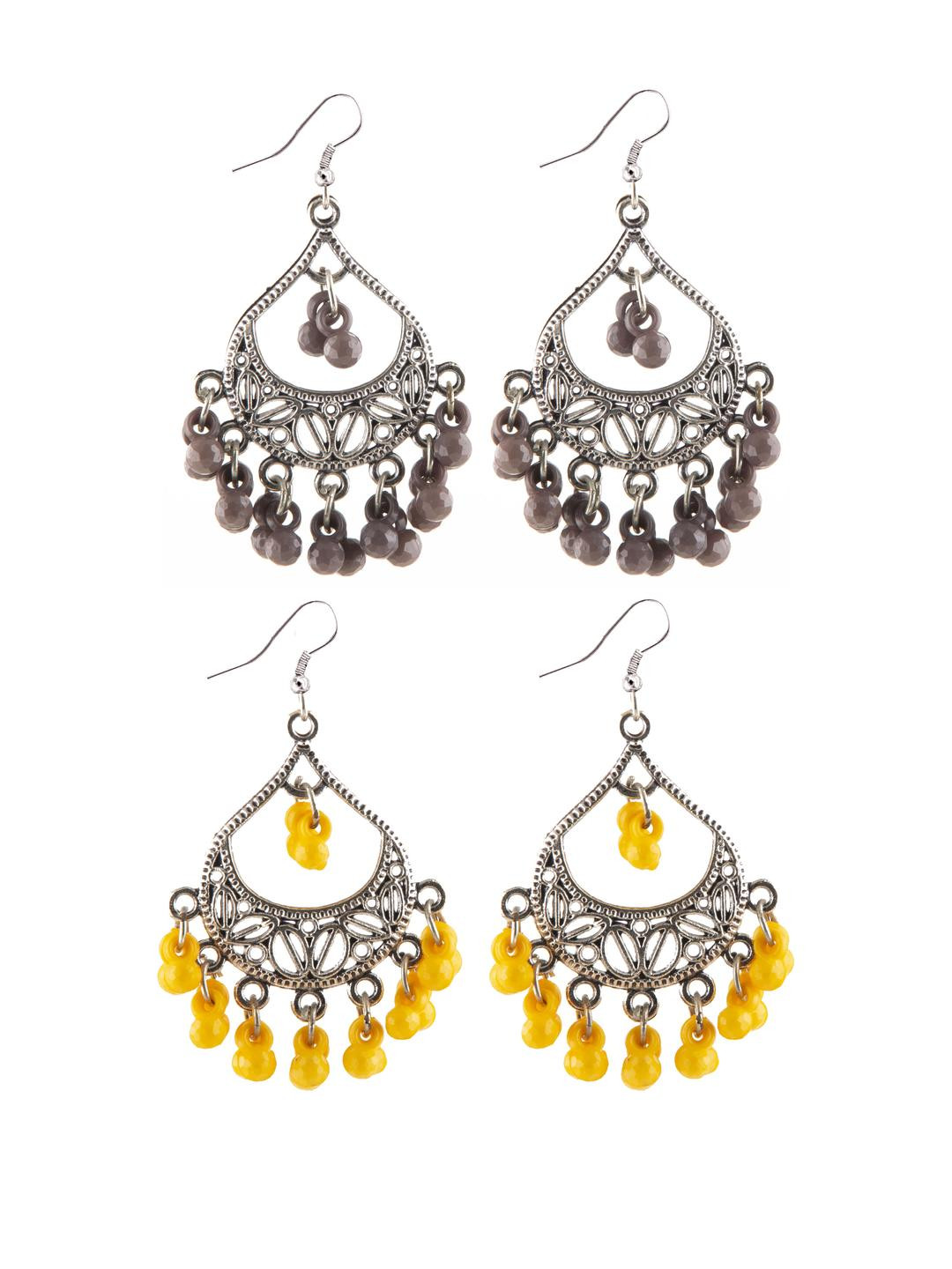 Creative Frogs 2 Pair Teardrop Shaped Drop Earrings