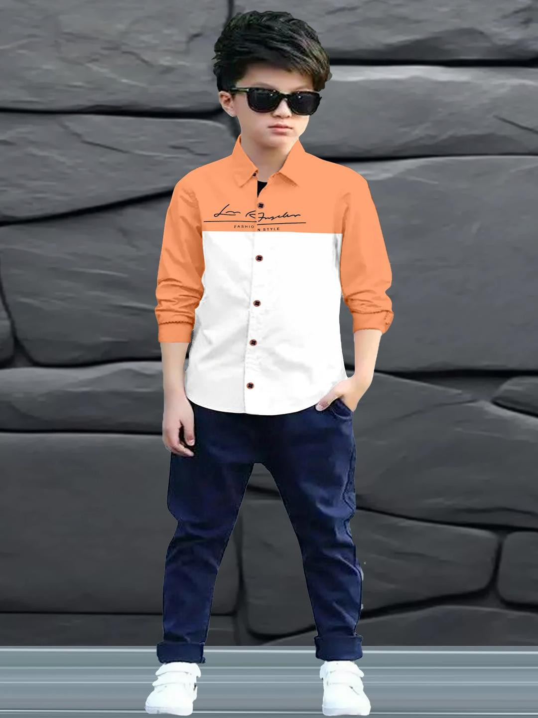 Lolark Boys Colorblocked Casual Shirt