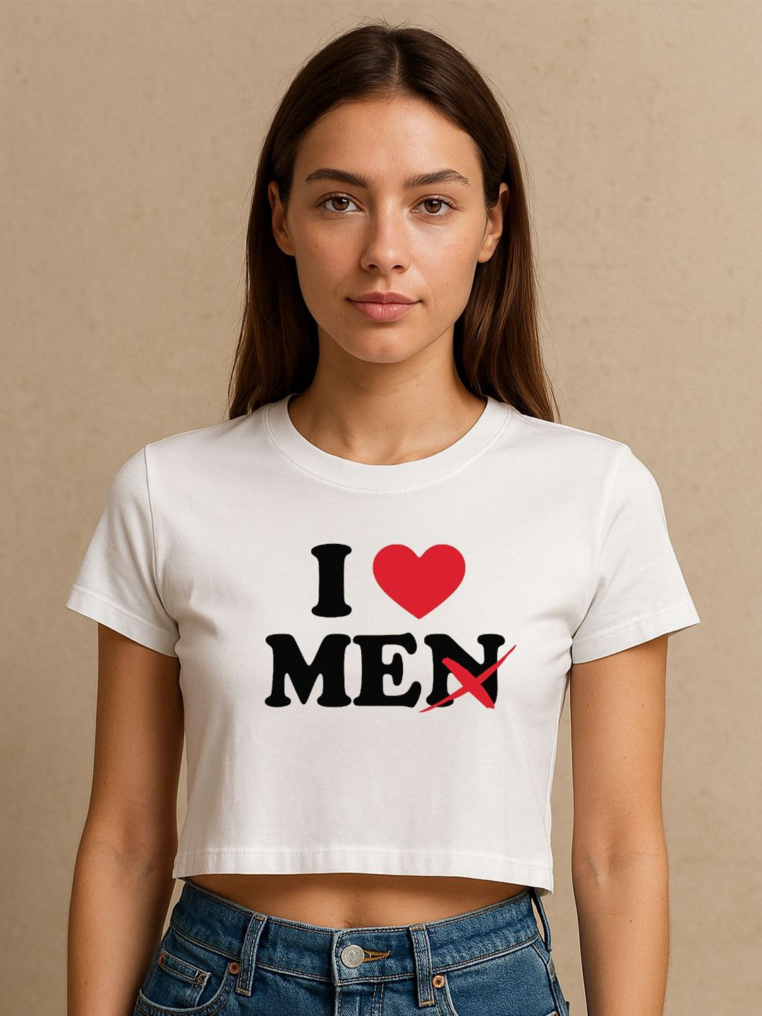 Art By Ritik Women I Love Me Crop Tee