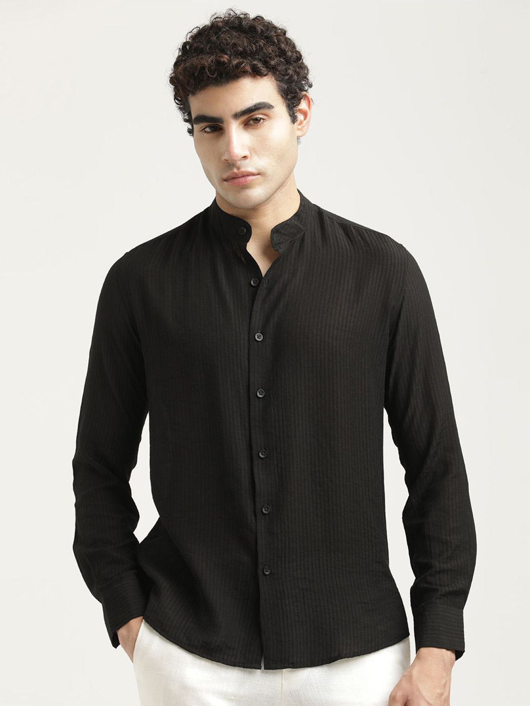 Blu MNKY Men Smart Slim Fit Casual Shirt