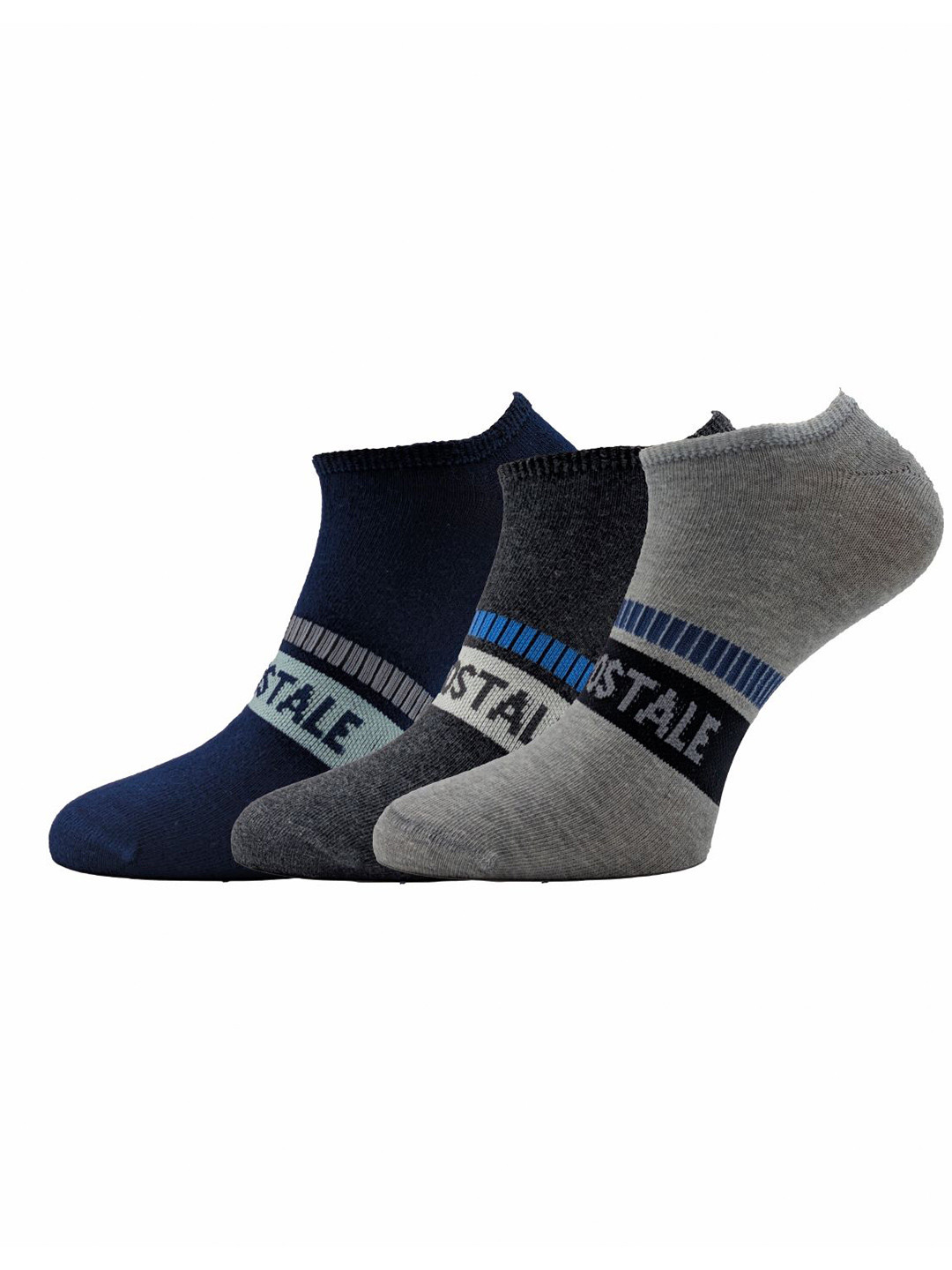 Aeropostale Men Pack Of 3 Flat Knit No Show Socks