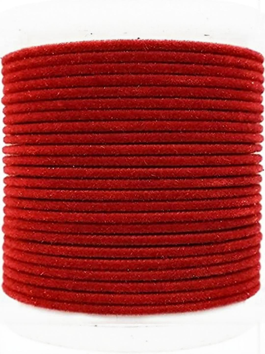Guddan Set of 24 Red Metal Velvet Bangles