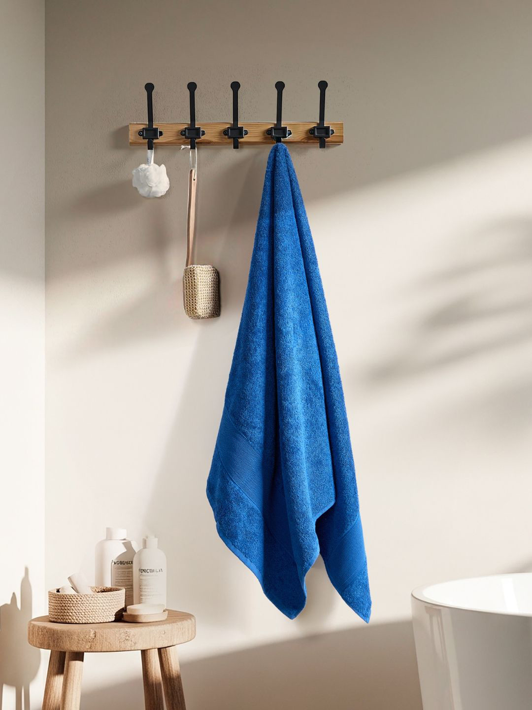 haus & kinder Harmony Combed Blue & Pink 2 Pieces Pure Cotton 500 GSM Towel Set