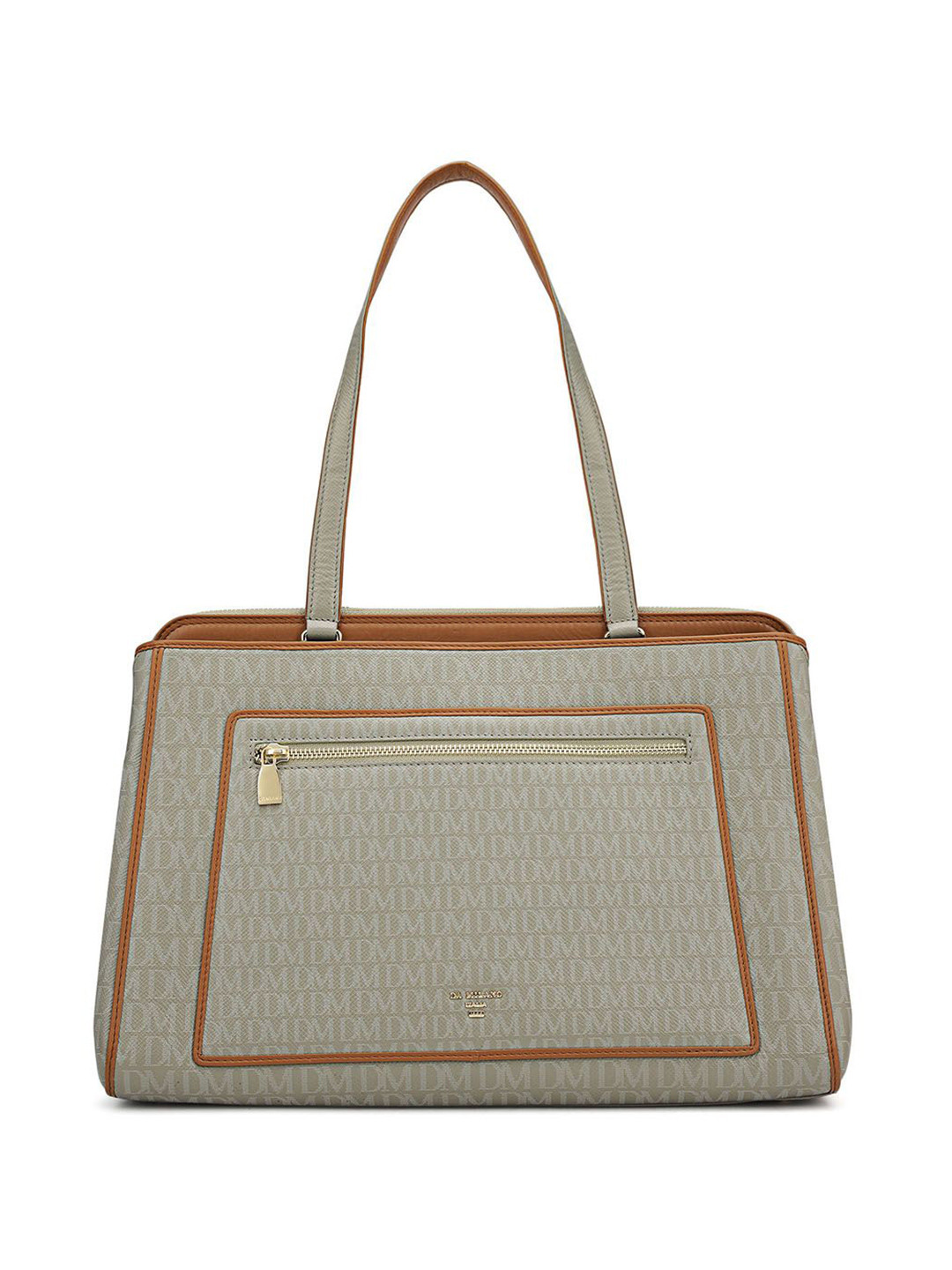 Da Milano Women Brand Logo Structured Tote Bag