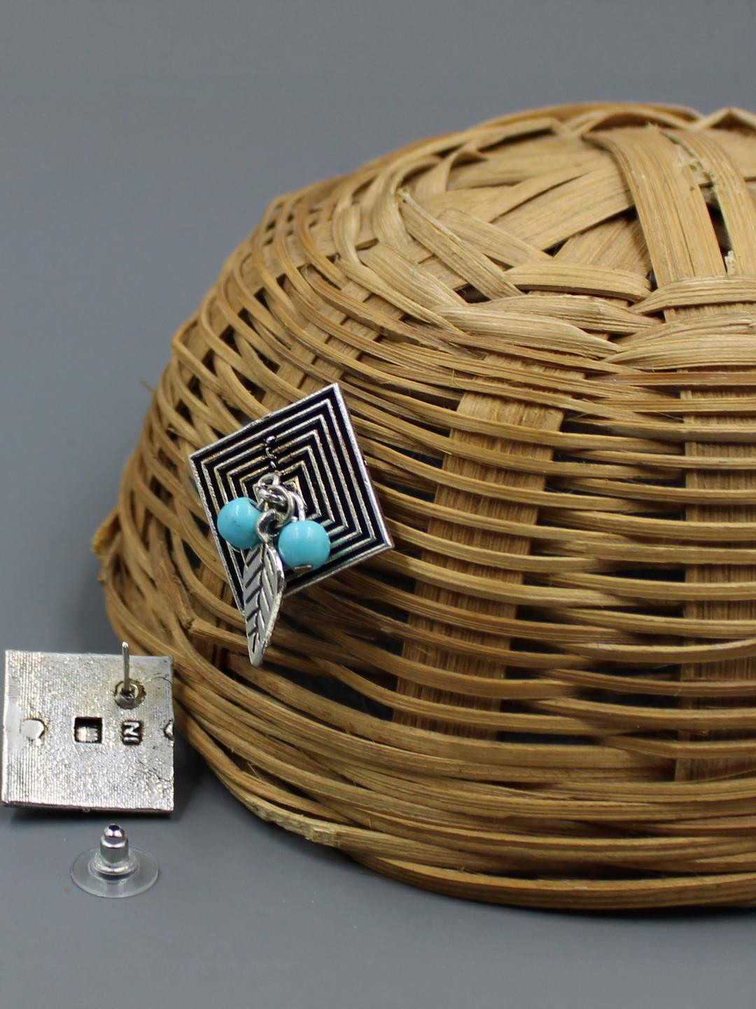 Gurjari Jewellers Tops with Turquoise Beads Earrings