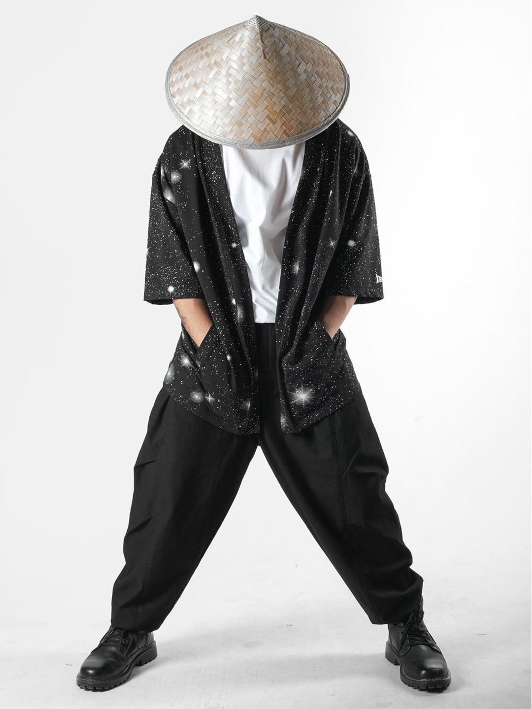 Xenpachi Space Printed Cotton Kimono