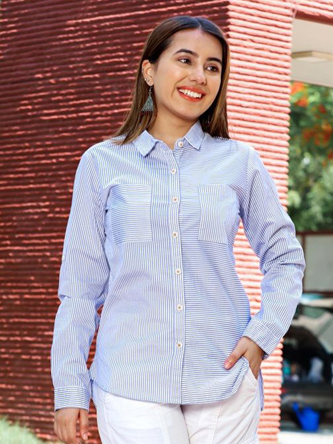 AC&F Classic Slim Fit Casual Cotton Shirt