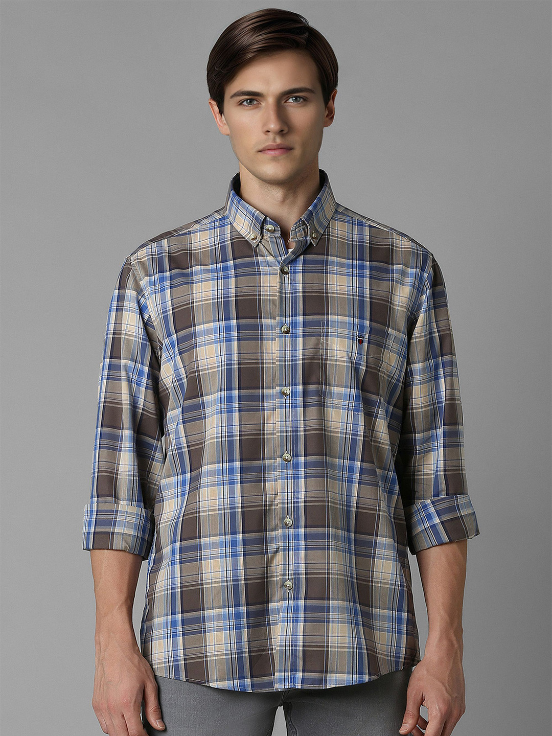 Louis Philippe Sport Men Slim Fit Checked Casual Shirt