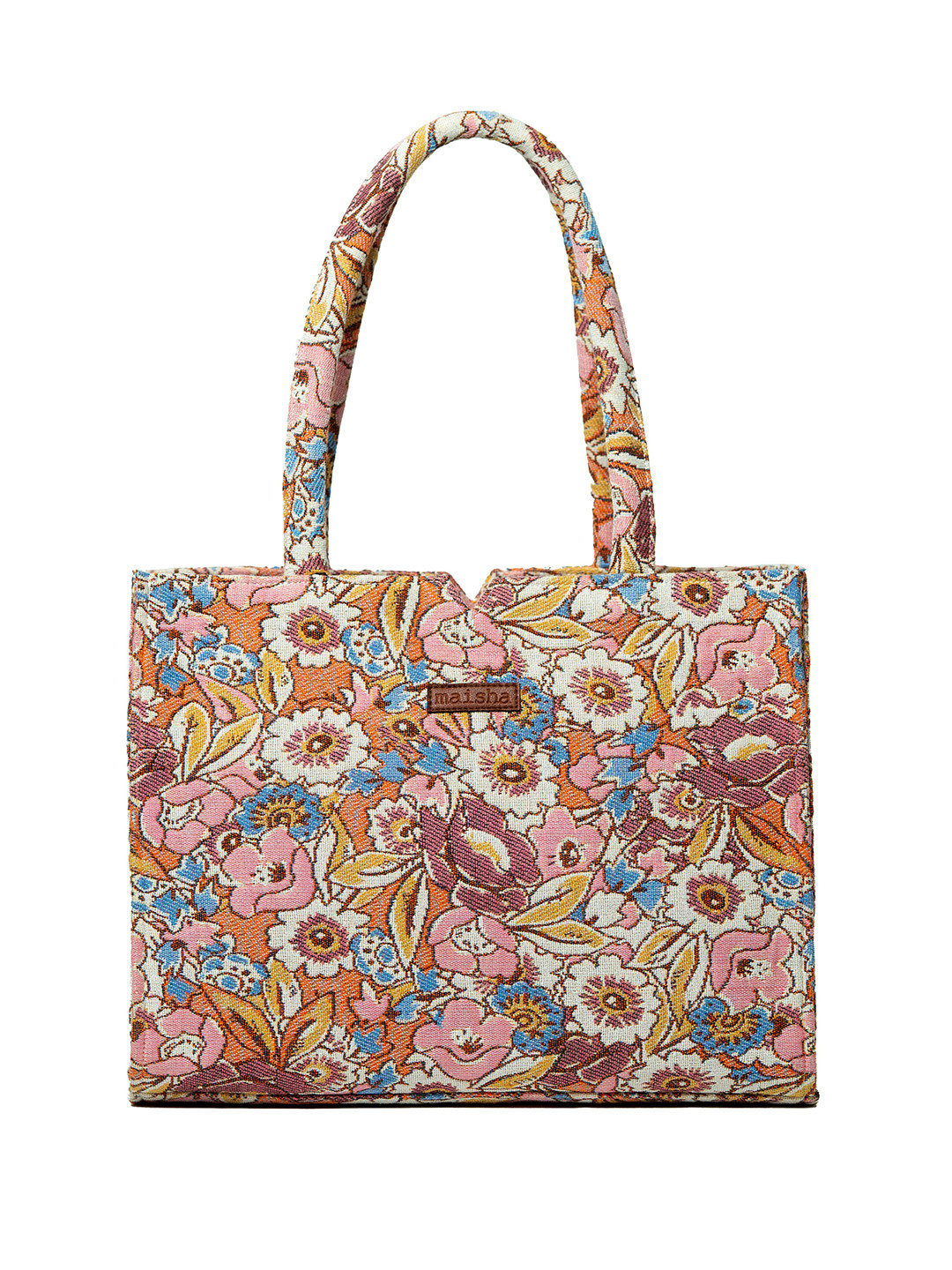 Maisha Floral Textured Swagger Handheld Bag
