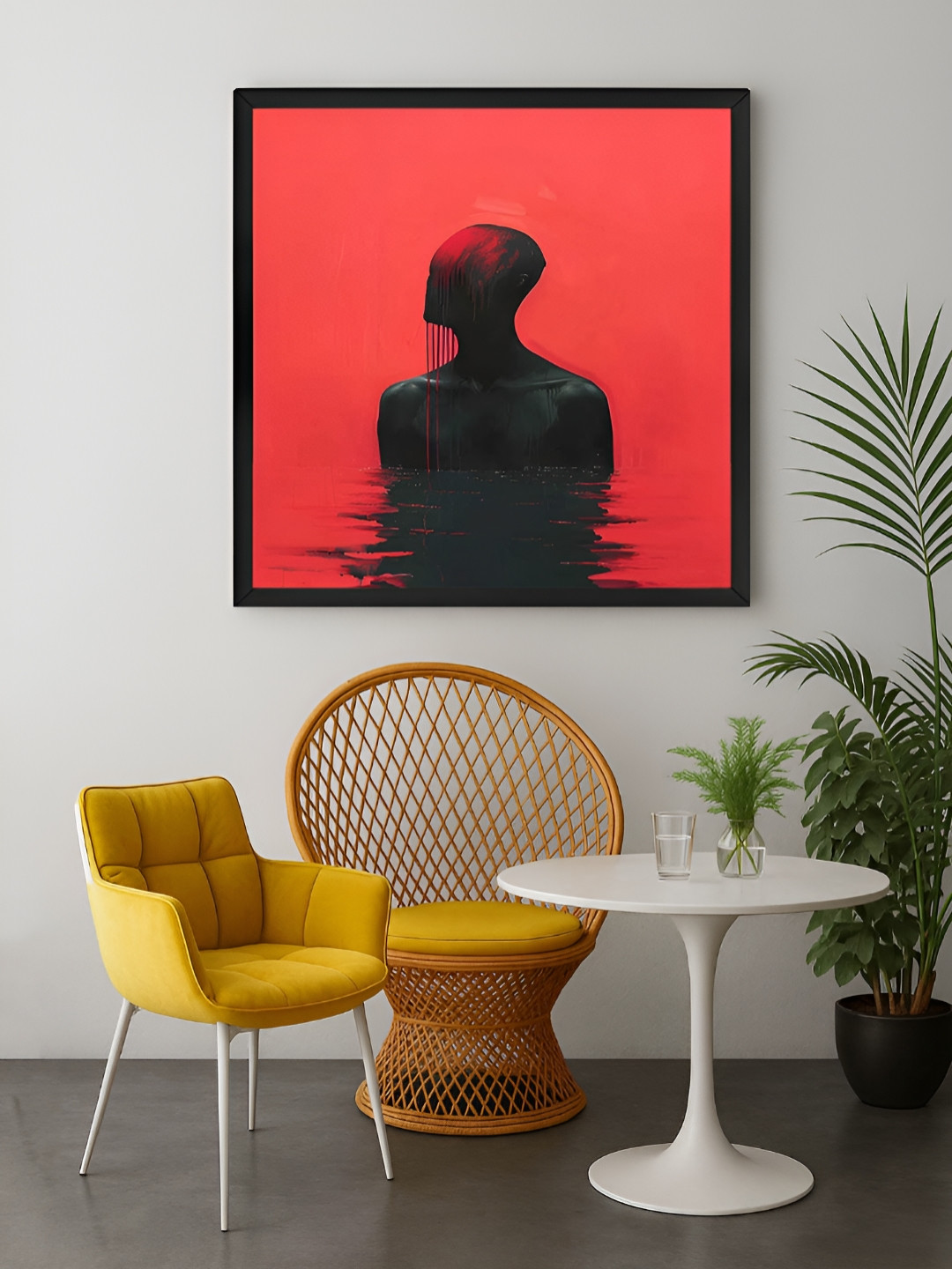 999Store Red & Black Silhouette Canvas Wall Art